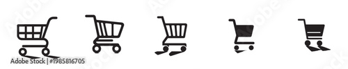 shopping cart icons in various styles.