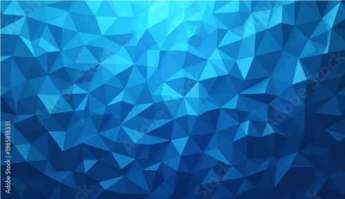 Abstract geometric polygonal shapes, evoking a sense of depth, with each facet of the mosaic creating a complex array of triangular forms. 