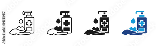 Hygiene Care icon set multiple style collection