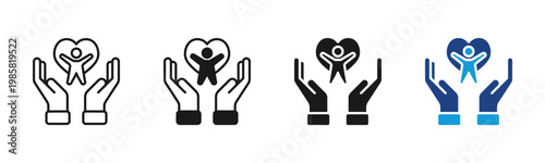 Self Care icon set multiple style collection