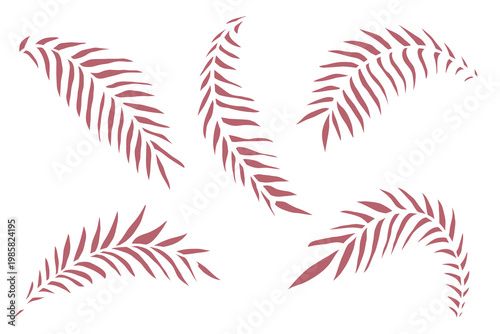Hand drawn leaves in a variety of shapes and positions. The design is meant for users looking for natural elements in art and craft