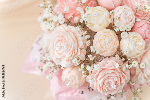Canvastavla Rose-shaped candle bouquet, decorative arrangement, floral design, event decorat