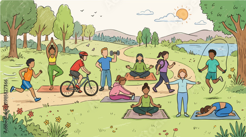 Healthy Lifestyle in the Park