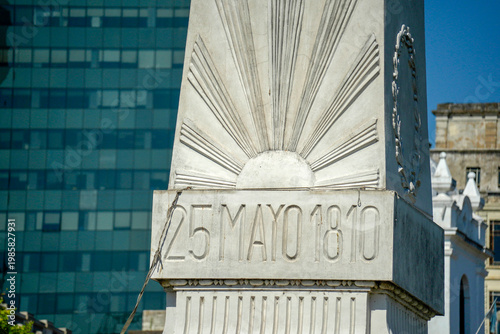 buenos aires 25 mayo 1910 monument place in front of presidential palace casa rosada pink house detail