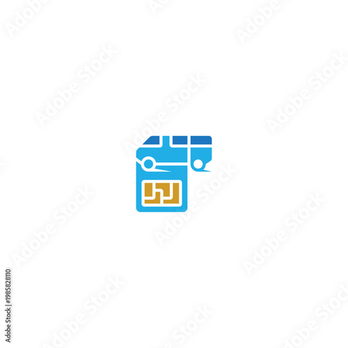 Mobile sim card delivery, logo design.