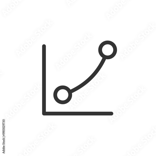 Curves tool pixel perfect linear ui icon. Contrast, tone balance. Photo editor instrument. GUI, UX design. Outline isolated user interface element for app and web. Editable stroke. Arial font used