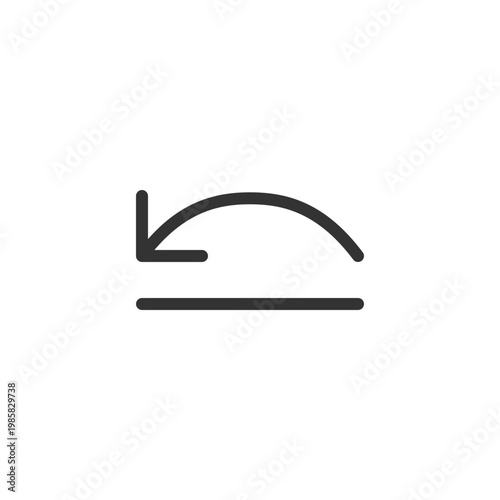 Move backward pixel perfect linear ui icon. Video editor program navigation. Previous step. GUI, UX design. Outline isolated user interface element for app and web. Editable stroke. Arial font used