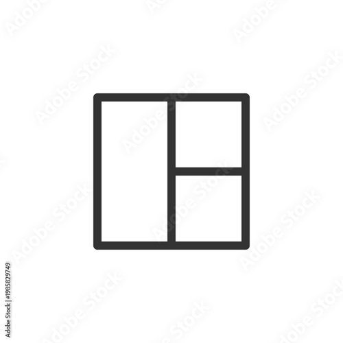 Photo collage pixel perfect linear ui icon. Composite photograph. Photomontage. Image editor. GUI, UX design. Outline isolated user interface element for app and web. Editable stroke. Arial font used