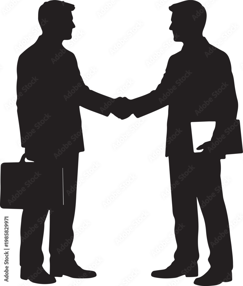 Fototapeta premium Business People Silhouette Collection Set – Office Work, Teamwork, Meeting, Corporate Employees, Freelancers, Startup and Leadership Concept Isolated on White Background