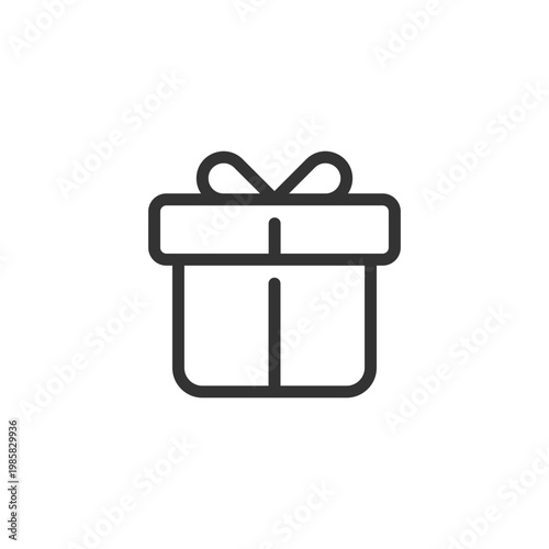 Free gift with purchase pixel perfect linear ui icon. Automatic discount. Free shipping. GUI, UX design. Outline isolated user interface element for app and web. Editable stroke. Arial font used