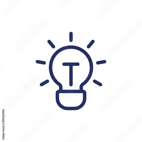 Brilliant idea pixel perfect linear ui icon. Creative thinking. Brainstorming. Sudden insight. GUI, UX design. Outline isolated user interface element for app and web. Editable stroke. Arial font used