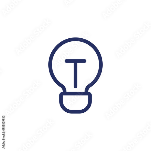 Light bulb pixel perfect linear ui icon. Incandescent lamp. Search for idea. Light source. GUI, UX design. Outline isolated user interface element for app and web. Editable stroke. Arial font used