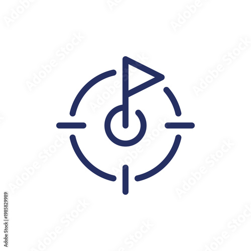 Goal setting pixel perfect linear ui icon. Steps toward achievement. Making progress. GUI, UX design. Outline isolated user interface element for app and web. Editable stroke. Arial font used