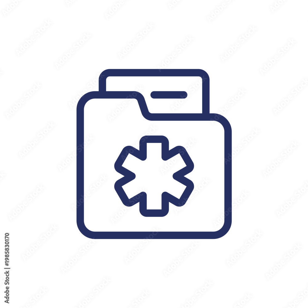 Obraz premium Medical history pixel perfect linear ui icon. Patient anamnesis. Disease information record. GUI, UX design. Outline isolated user interface element for app and web. Editable stroke. Arial font used