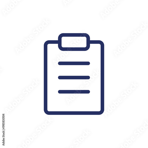 Filled tablet pixel perfect linear ui icon. Handwriting notes. Collecting patient data. GUI, UX design. Outline isolated user interface element for app and web. Editable stroke. Arial font used
