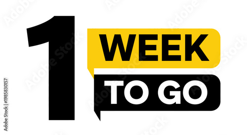 Countdown graphic announcing one week remaining before an important event or deadline.