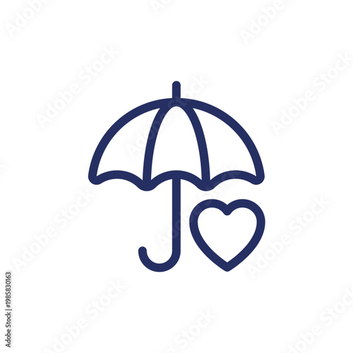 Health insurance pixel perfect linear ui icon. Medical coverage and aid. Risk prevention. GUI, UX design. Outline isolated user interface element for app and web. Editable stroke. Arial font used