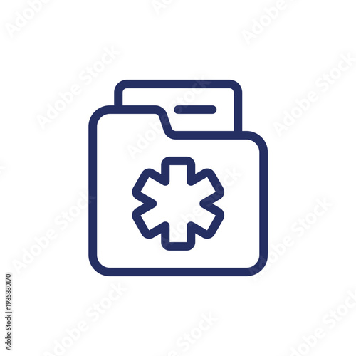 Medical history pixel perfect linear ui icon. Patient anamnesis. Disease information record. GUI, UX design. Outline isolated user interface element for app and web. Editable stroke. Arial font used