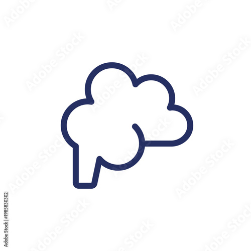 Brain pixel perfect linear ui icon. Nervous system centre. Neurological checkup. Human organ. GUI, UX design. Outline isolated user interface element for app and web. Editable stroke. Arial font used