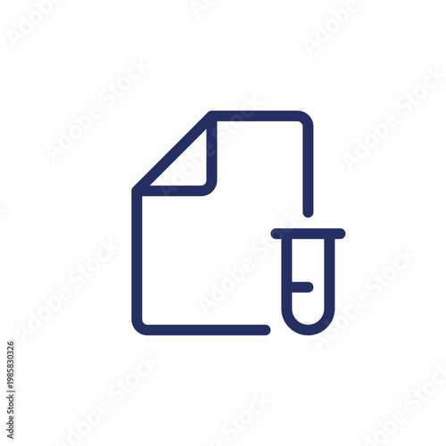 Electronic test record pixel perfect linear ui icon. Medical screening results. Test panel. GUI, UX design. Outline isolated user interface element for app and web. Editable stroke. Arial font used