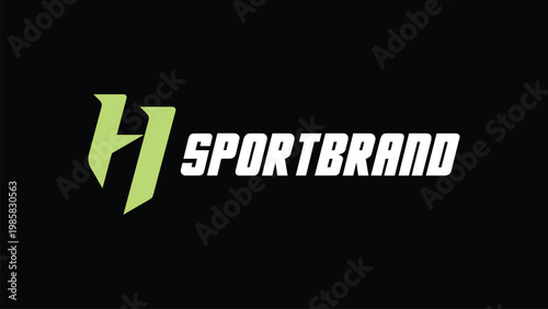 Modern H Letter Logo with Sharp Athletic Style for Sport Brand and Fitness Identity Vector