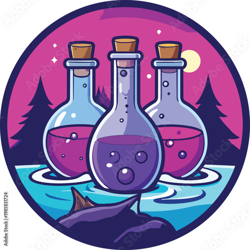 vector illustration of a bottle of olive oil and vinegar