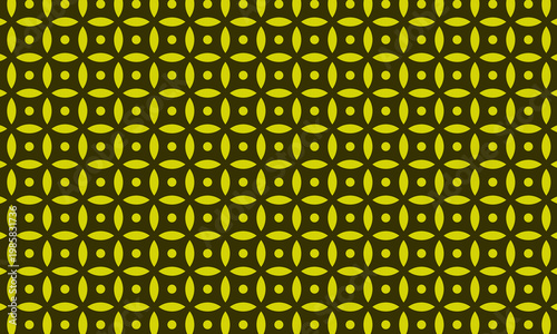 Seamless retro geometric yellow square pattern wallpaper design background.