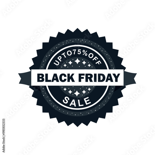 Black Friday Black sticker or badge design
