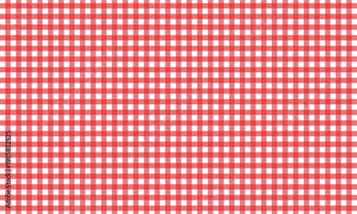 red and white checkered tablecloth seamless pattern, classic kitchen textile background