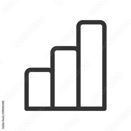 Bar chart pixel perfect linear ui icon. Data visualization tool. Business information. GUI, UX design. Outline isolated user interface element for app and web. Editable stroke. Poppins font used