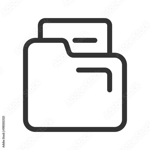 Document in folder pixel perfect linear ui icon. Digitization of paperwork. Business tool. GUI, UX design. Outline isolated user interface element for app and web. Editable stroke. Poppins font used
