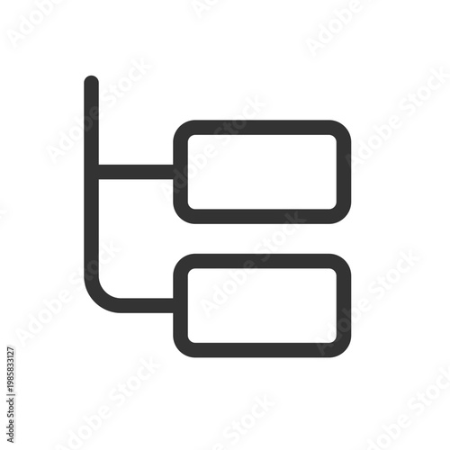 Online chat thread pixel perfect linear ui icon. Message blocks. Online communication. GUI, UX design. Outline isolated user interface element for app and web. Editable stroke. Poppins font used