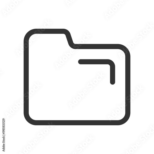 Folder pixel perfect linear ui icon. Online files storage. Digital information. GUI, UX design. Outline isolated user interface element for app and web. Editable stroke. Poppins font used