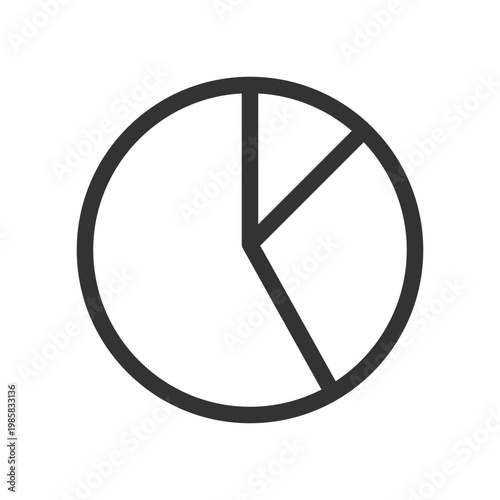 Circle chart pixel perfect linear ui icon. Visualization of data. Business analytics. GUI, UX design. Outline isolated user interface element for app and web. Editable stroke. Poppins font used