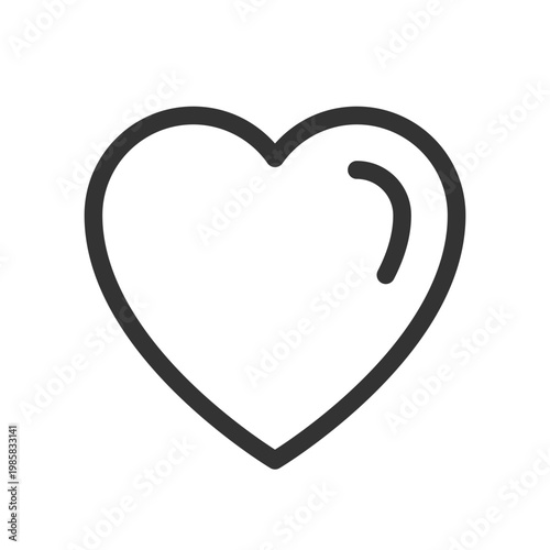 Heart pixel perfect linear ui icon. Tender feelings. Cardiology. Healthcare and wellness. GUI, UX design. Outline isolated user interface element for app and web. Editable stroke. Arial font used