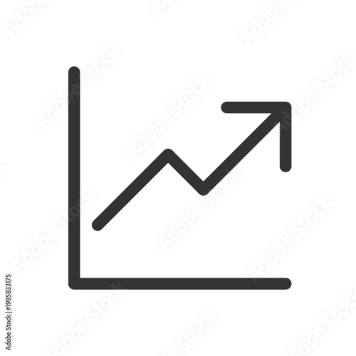 Growth pixel perfect linear ui icon. Business analytics. Improvement and development. GUI, UX design. Outline isolated user interface element for app and web. Editable stroke. Arial font used