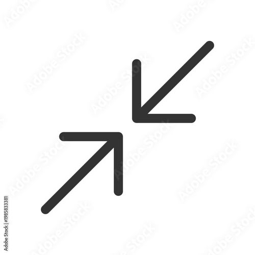 Screen minimizing pixel perfect linear ui icon. Multimedia player control. Digital technology. GUI, UX design. Outline isolated user interface element for app and web. Editable stroke. Arial font used