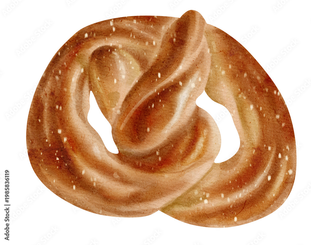 Fototapeta premium Pretzel illustration 