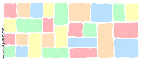 Wavy organic frame with irregular edges playful vector illustration set. Hand-drawn abstract border for text. Playful vector shape with curvy lines. Perfect for banners, labels, and creative designs.