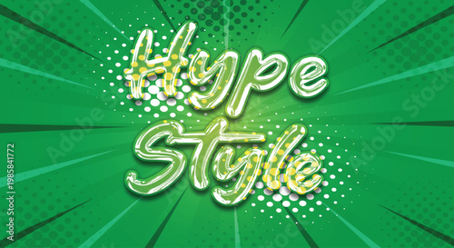 Hype style 3d editable text effect template suitable for comic theme