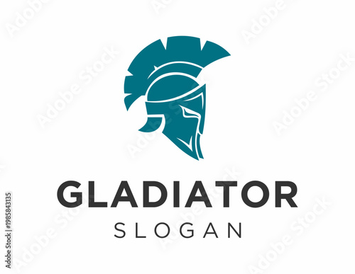 The logo design is about Gladiator and was created using the Corel Draw 2018 application with a white background.