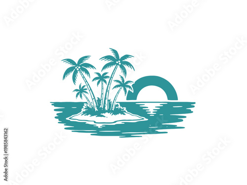 Beach club. Endless summer artwork. Tropical vintage design. Surfing club artwork. Summer vibes artwork. Ocean wave artwork.