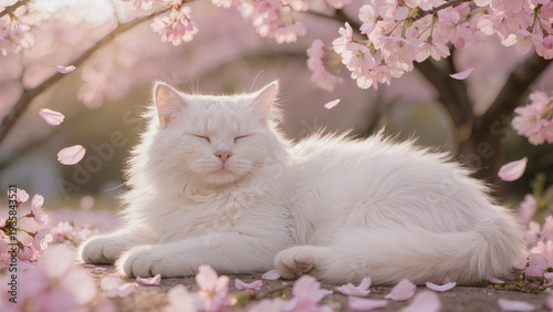 cat and flowers
