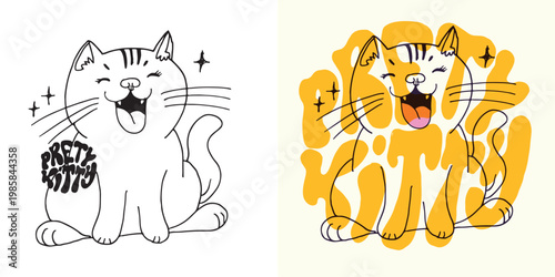 Funny hand drawn doodle lettering quote about  pet lovers. Lettering for t-shirt design, mug print, bag print, clothes fashion. 100% hand drawn vector image.