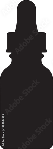 Essential Oil Dropper Bottle Silhouettes for Serum Packaging