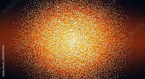 vibrant orange light explosion with glowing particles on dark background