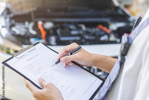 Fotografia Auto check, car service shop concept
