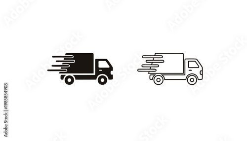 fast delivery , truck, delivery vans icon concept