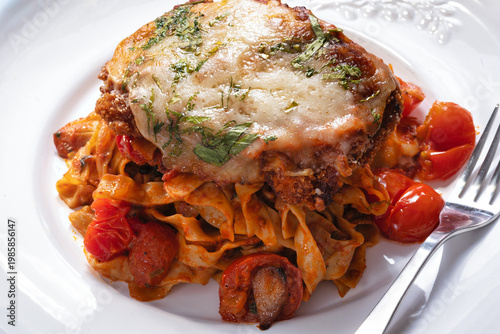 rustic italian chicken parmigianna pasta