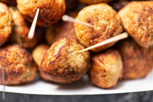 rustic food truck chicken meatballs